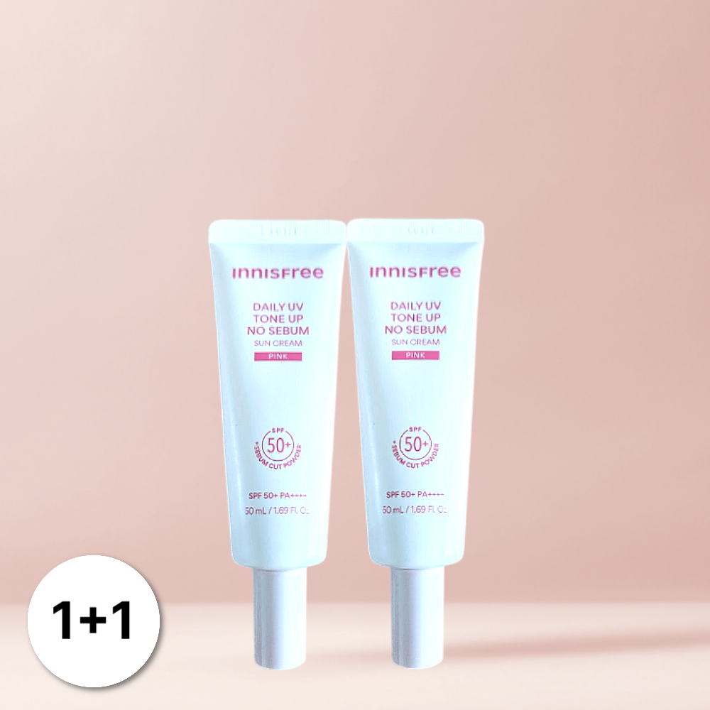 이니스프리 [1+1] 이니스프리 데일리 UV 톤업 노세범 선크림 햇빛차단제 50ml 2개