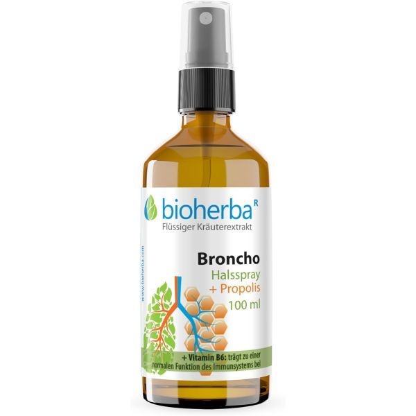 BIOHERBA [해외] 프로폴리스 곁들인 기관지 인후 스프레이 타임 키플라워 생강 회향 비타민B6가 함유 야채 무알콜 비건 100ml