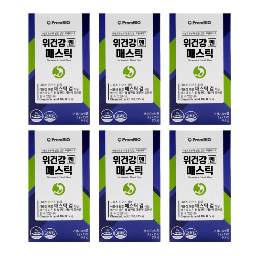 프롬바이오 위건강엔 매스틱 3g x 15포 x 6개