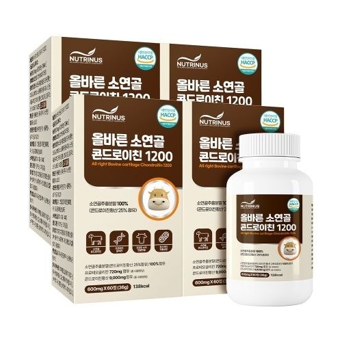 뉴트리너스 올바른 소연골 콘드로이친 1200 600mg x 60정 x 4박스