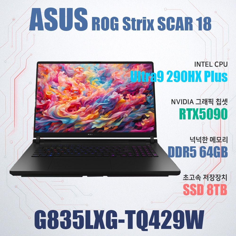 ASUS ASUS ROG STRIX SCAR 18 G835LXG-TQ429W/NVMe SSD 8TB(교체)