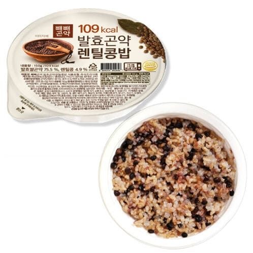 두리 (현대Hmall) [빼빼곤약] 발효곤약 렌틸콩밥 150gx10팩