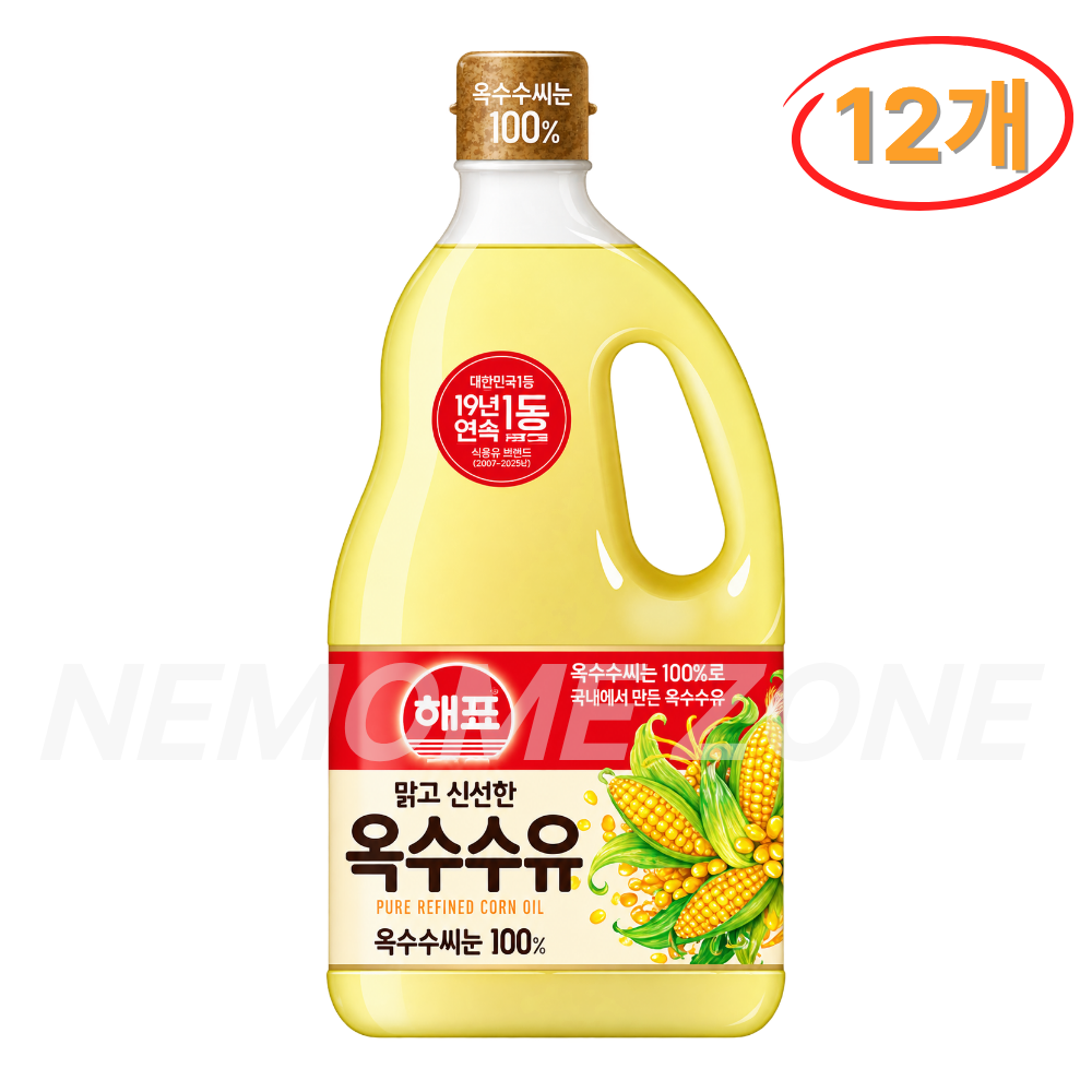 해표 사조 해표 옥수수유 식용유 1.8L 12개