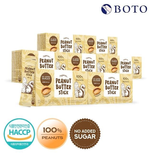 보뚜 [보뚜] 짜먹는 땅콩버터 스틱 20g x 14포 x 7박스