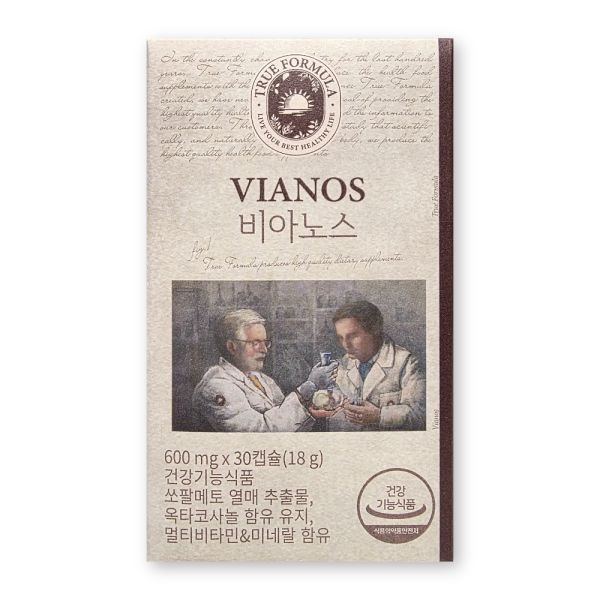 트루포뮬러 트루포뮬러 비아노스 600mg X 30캡슐 1박스 쏘팔메토 옥타코사놀 전립선 건강 영양제 도움 효능 비아녹스