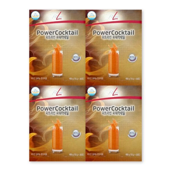 피트라인 파워칵테일 15g X 30포 4박스 독일 PM 피엠 주스 POWERCOCKTAIL FitLine