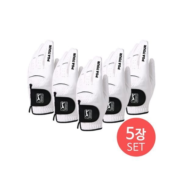 [하프클럽]PGA TOUR 블랙 플렉스 합피 골프장갑 5장