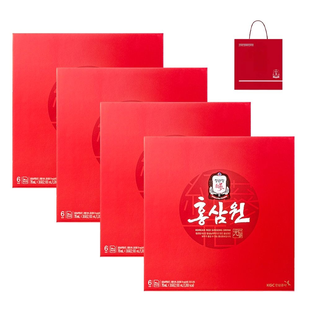 정관장 홍삼원 70ml 30포 4박스 쇼핑백포함-선물세트