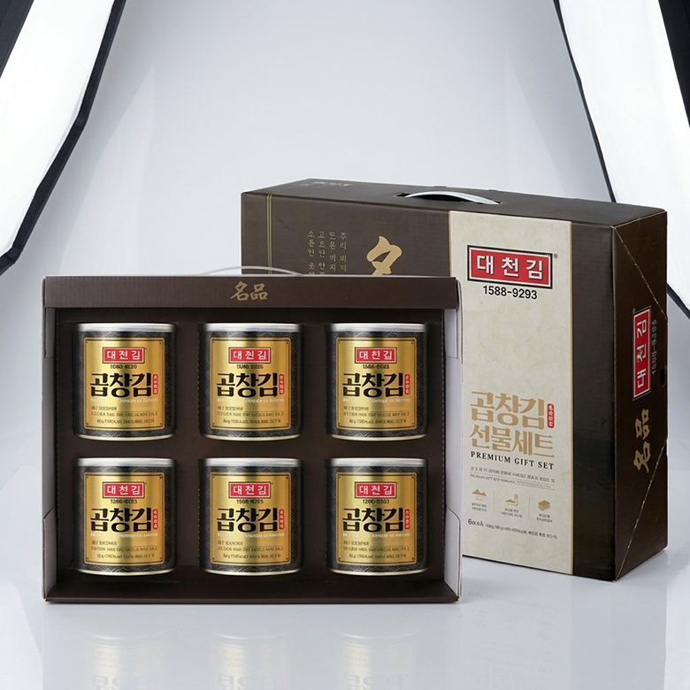 대천김 곱창김 캔김 30g x 6캔, 김선물세트