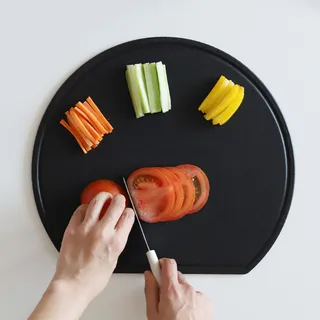 리본제이 칼자국 이염에 강한 TPU 반달 도마 (L/34cm) / 99.9% 항균 이유식 앙면도마