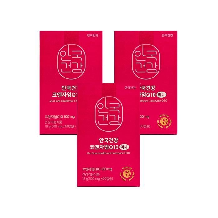 안국건강 코엔자임Q10 미니 300mg x 60캡슐 3개 HIS