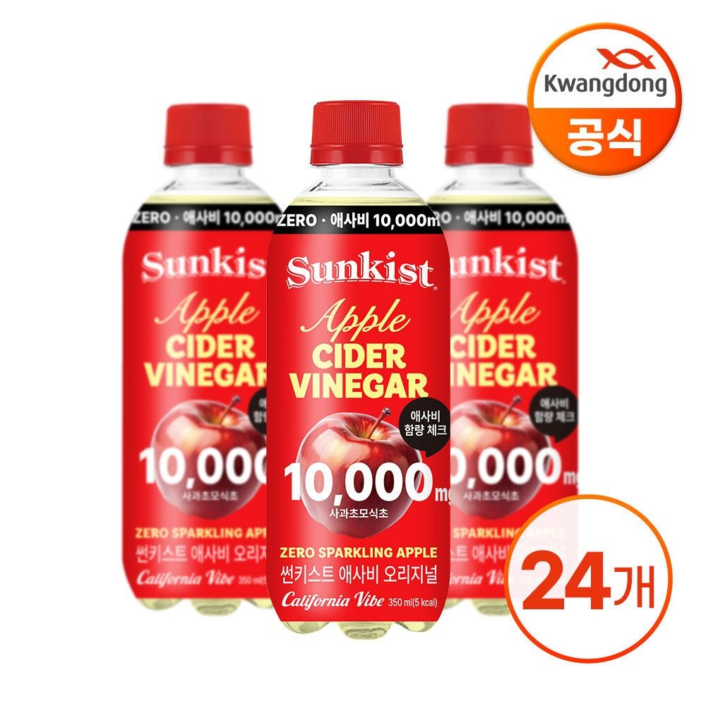 [패션플러스][광동]광동 썬키스트 애사비 제로 스파클링 350ml X 24