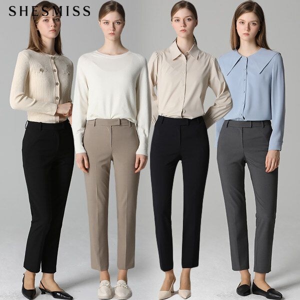쉬즈미스 [패션플러스][쉬즈미스][쉬즈미스(SHESMISS)] 베이직 스트레이트 슬랙스 (택가격158000원)