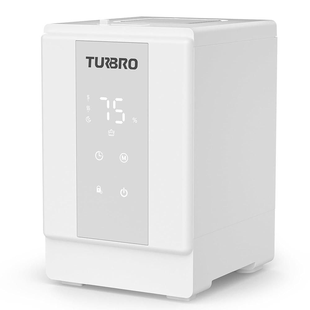 [해외] TURBRO 4L/1갤런 304 스테인리스 스틸 스팀 가습기 침실 방 따뜻한 안개 500mL/h 출력 식기 척기 사용 가능 간편한 척 ETL