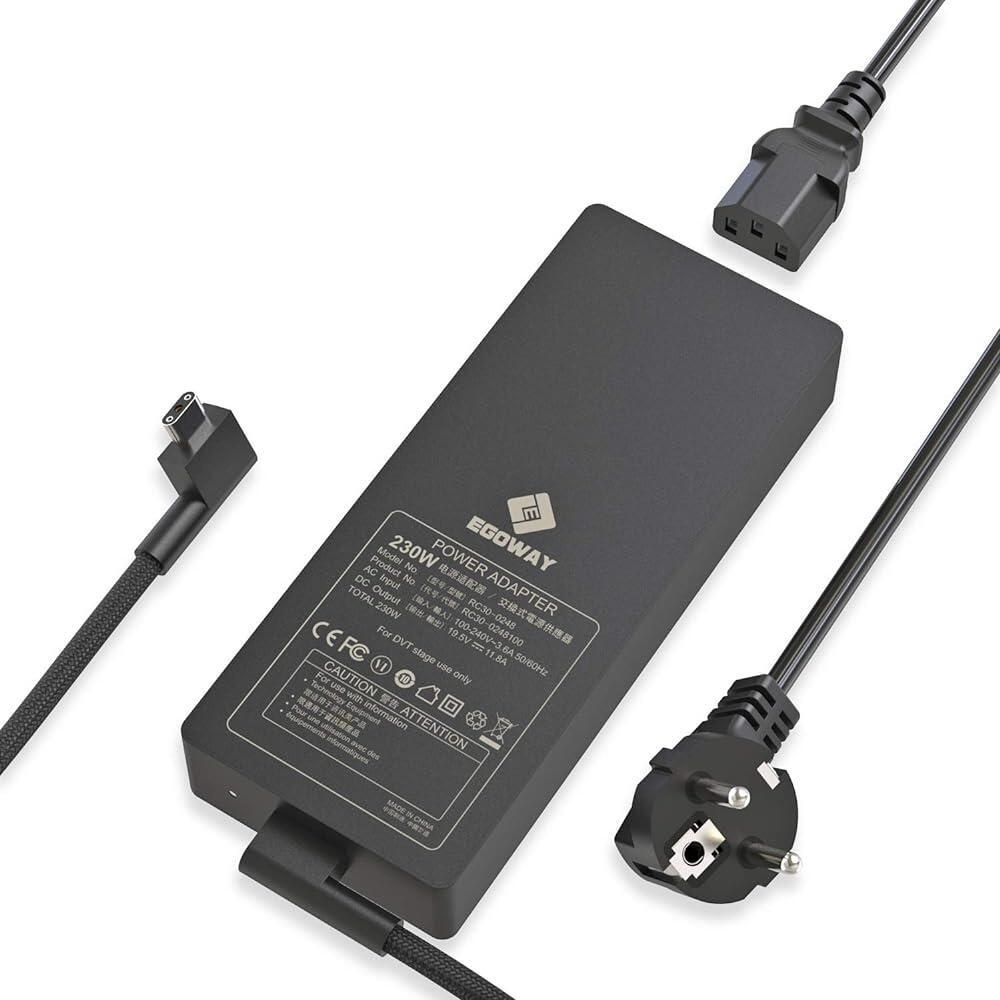 E EGOWAY [해외] Razer 블레이드 충전기 E EGOWAY 230W 19.5V 11.8A RC30-0248 노트북 AC 어댑터 전원 공급 장치 프로 17/4K 레이저 15 w/GTX1060/GTX10