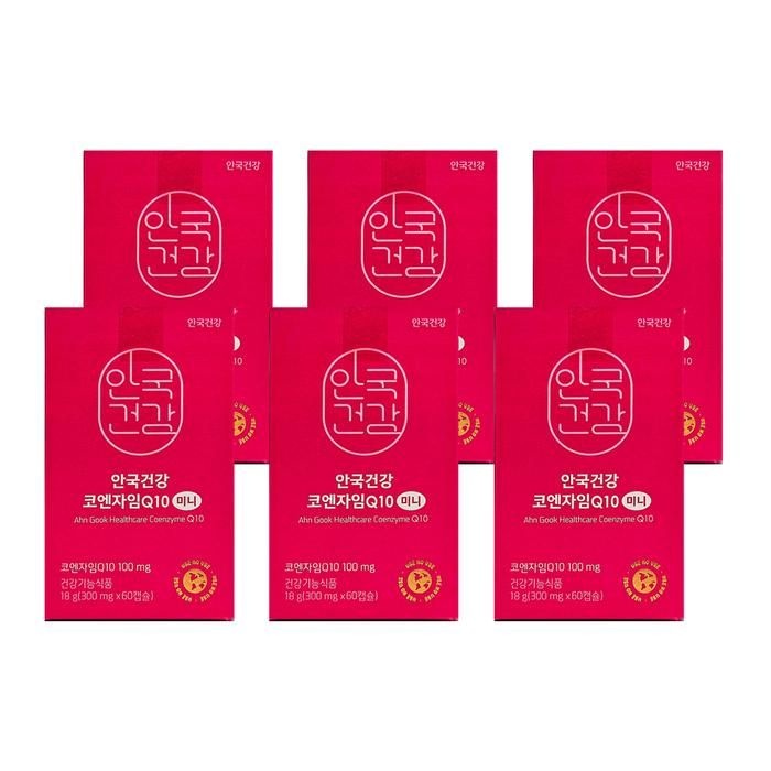 안국건강 코엔자임Q10 미니 300mg x 60캡슐 6개 hism