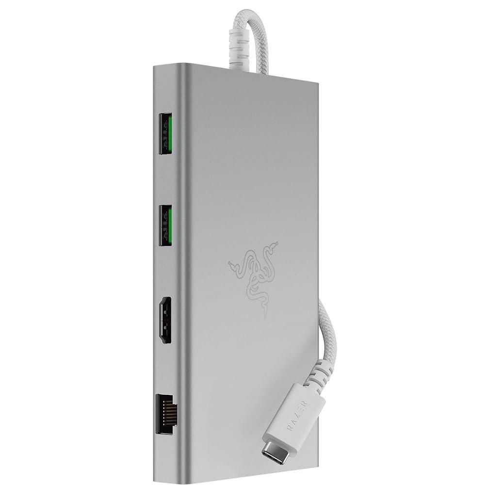 RAZER [해외] Razer USB C 도크 11포트 여행용 충전 스테이션 윈도우 맥북 노트북 [호환]아이패드 서피스 크롬북 타입 HDMI 이더넷 Mi