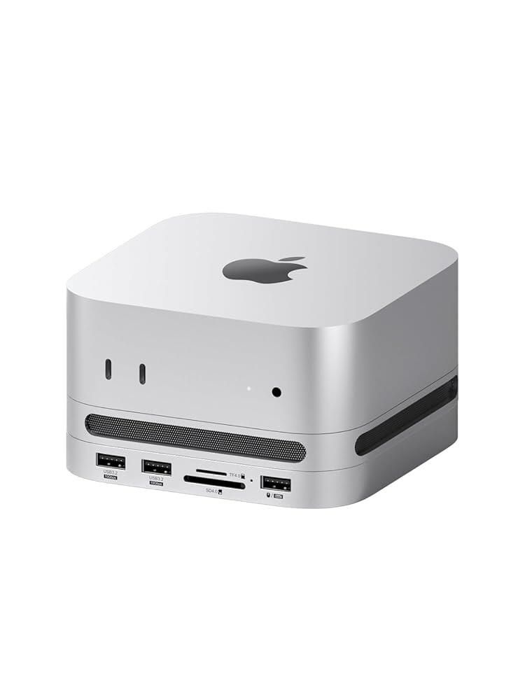 Hagibis [해외] Hagibis 맥 미니 M4 허브 M.2 SSD 인클로저 방진 스탠드 NVMe 케이스가 있는 USB-C 도킹 스테이션 SD4.0 마이크로 SD 4.0 프로
