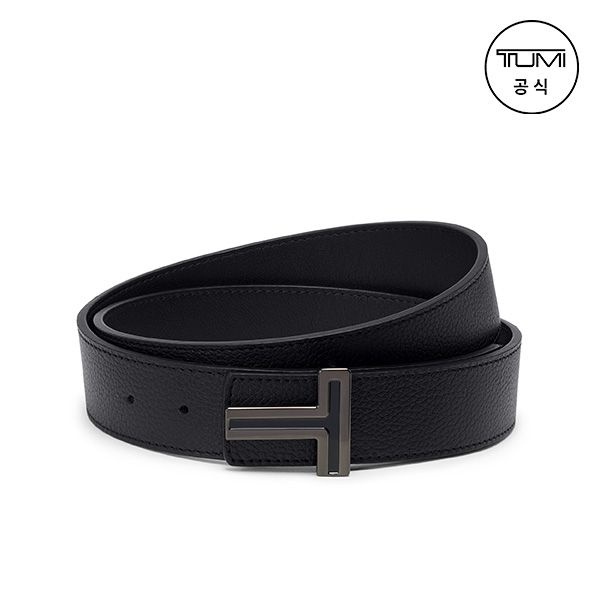 [TUMI KOREA] 투미 리버시블 T 버클 벨트 35mm 34 블랙/블랙_0165950DPD34