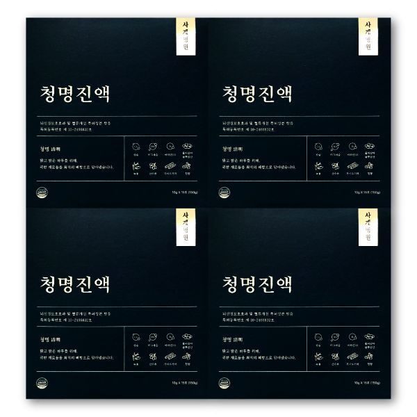 사계명원 청명진액 10g X 15포 4박스 청명칼슘진액 칼슘마그네슘비타민D 녹용