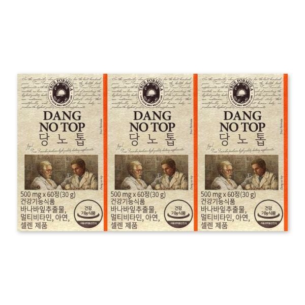 트루포뮬러 당노톱 500mg X 60정 3박스 식후 혈당 바나바잎 멀티비타민 아연 셀렌 종합영양제