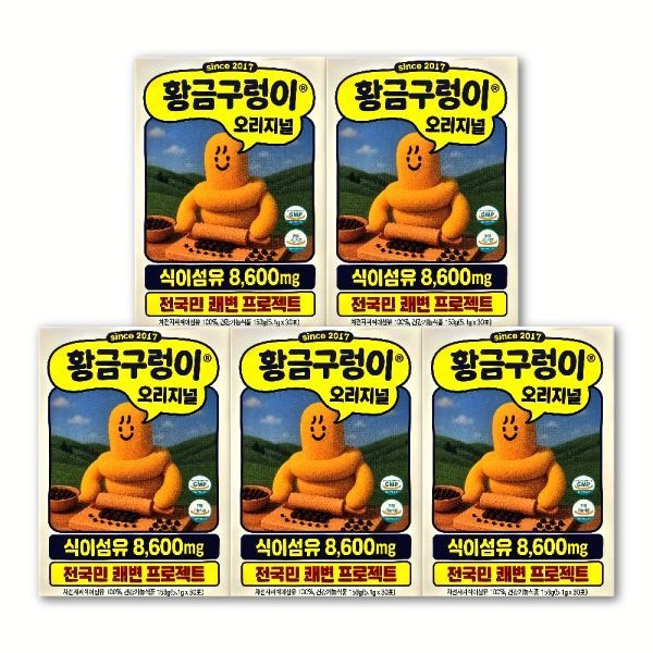 황금구렁이 차전자치 식이섬유 7200mg 5g X 30포 5박스