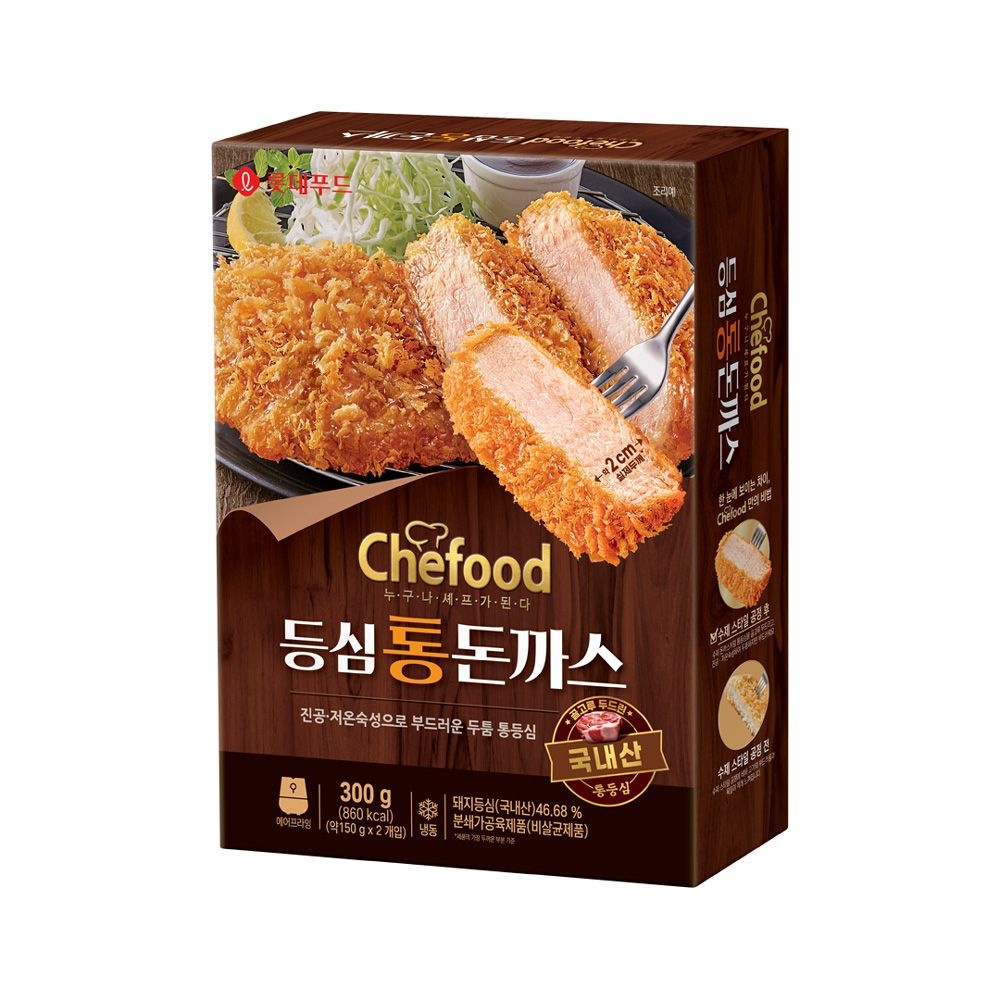 [롯데백화점] 롯데햄 롯데웰푸드 쉐푸드 등심통돈까스 300g 4개