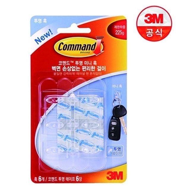 3M 코맨드투명미니훅