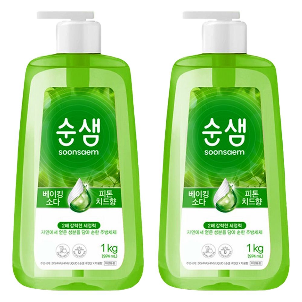 순샘 베이킹소다X피톤치드 주방세제 용기 1kg X 2개