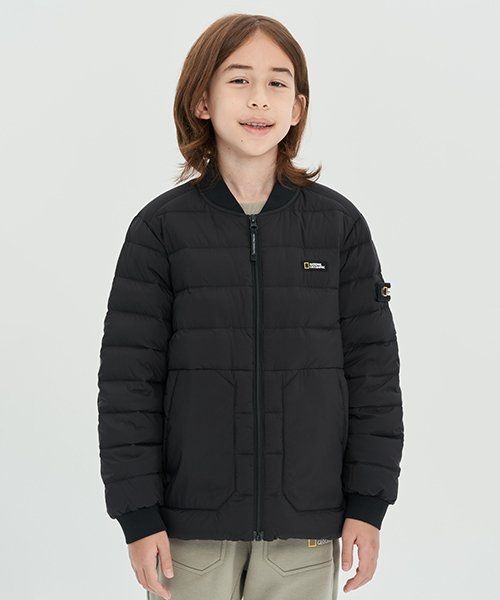내셔널지오그래픽 키즈 K224UDW910 야구넥 경량 다운 점퍼 CARBON BLACK