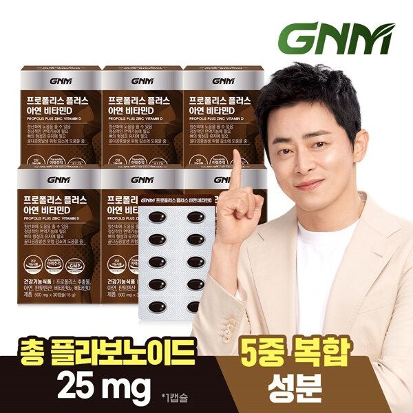 GNM 프로폴리스 플러스 아연 비타민D 6박스 (총 6개월분) / 비타민B 판토텐산