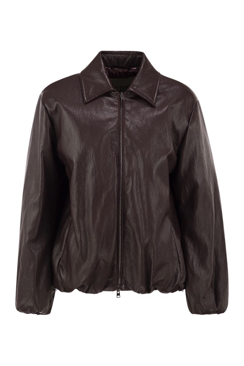 에르노 26FW Herno Faux 레더-effect padded 봄버 자켓 GI000413D129286715
