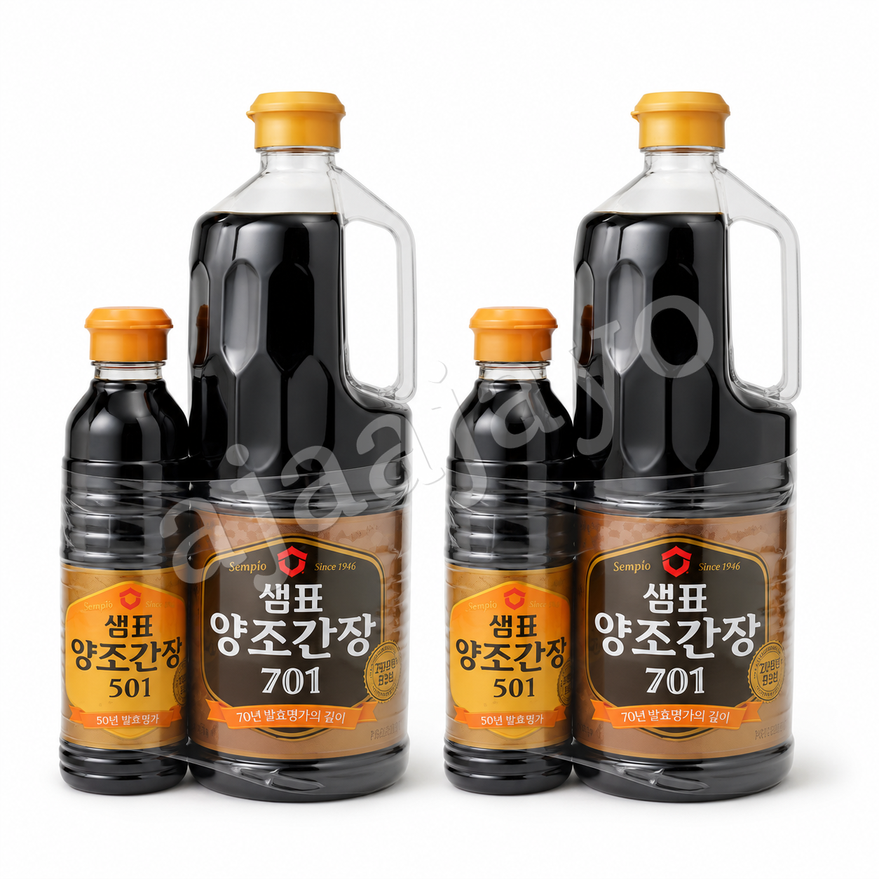 샘표 양조간장 알뜰세트(701 1.7L 2병+501 500ml 2병) 감칠맛 간장