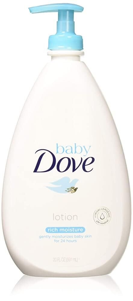 [해외] Unilever 도브 리치 모이스처 페이스 앤 바디 로션 각 591mL 4팩 [호환]