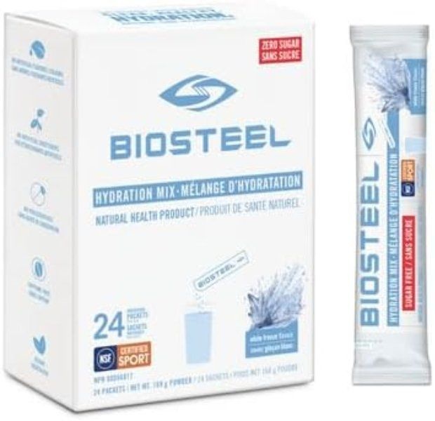 [해외] BIOSTEEL 하이드레이션 믹스  무설탕 전해질 포함 화이트 프리즈 24개