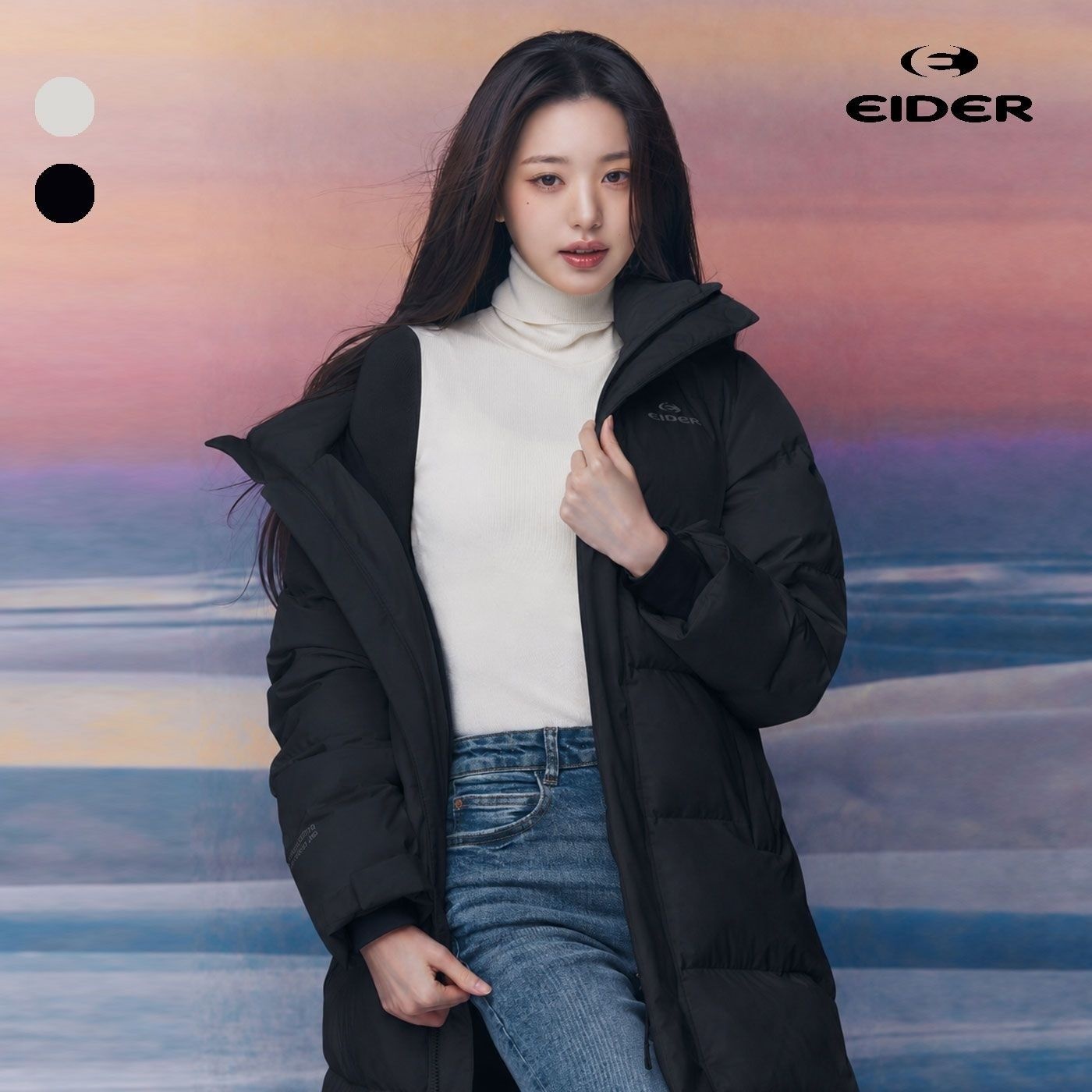 {!국내매장정품!} 아이더 [최초가499000/장원영롱패딩] 스테롤 L 윈드스토퍼 구스다운 롱패딩 DUW25509 국