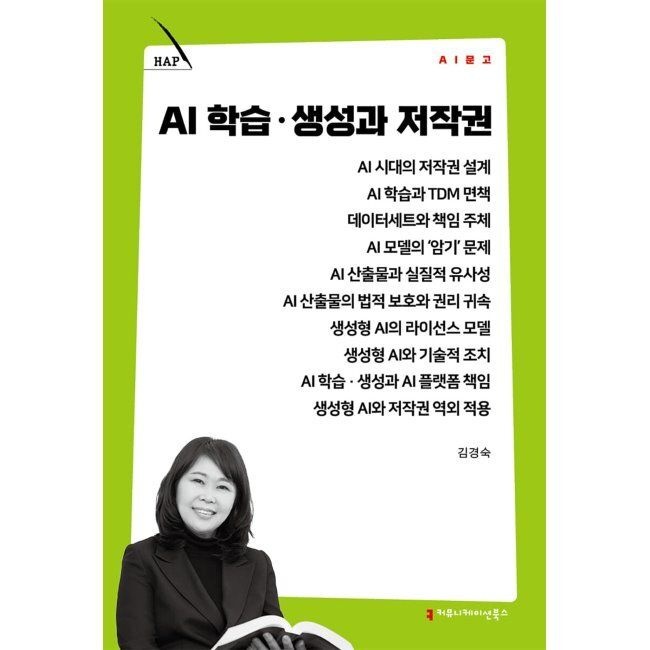 커뮤니케이션북스 AI 학습·생성과 저작권 / 김경숙