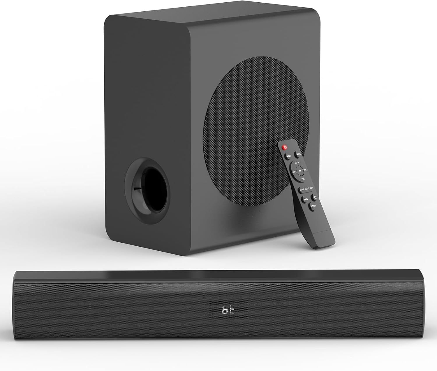 사운드 바 스피커 블루투스 무선, TV 서브우퍼, 홈 시어터 서라운드 HDMI(ARC) 광 AUX USB 2.1채널 오디오 시스템 PC