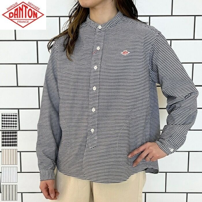 [해외] 단톤 여성 옥스포드 밴드카라 차이나카라 긴팔 셔츠 남방 DT-B0279 OXP