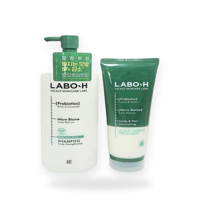 라보에이치 약산성 두피강화 샴푸 400ml +스칼프 캡슐 헤어 트리트먼트 220ml 모발(AD)