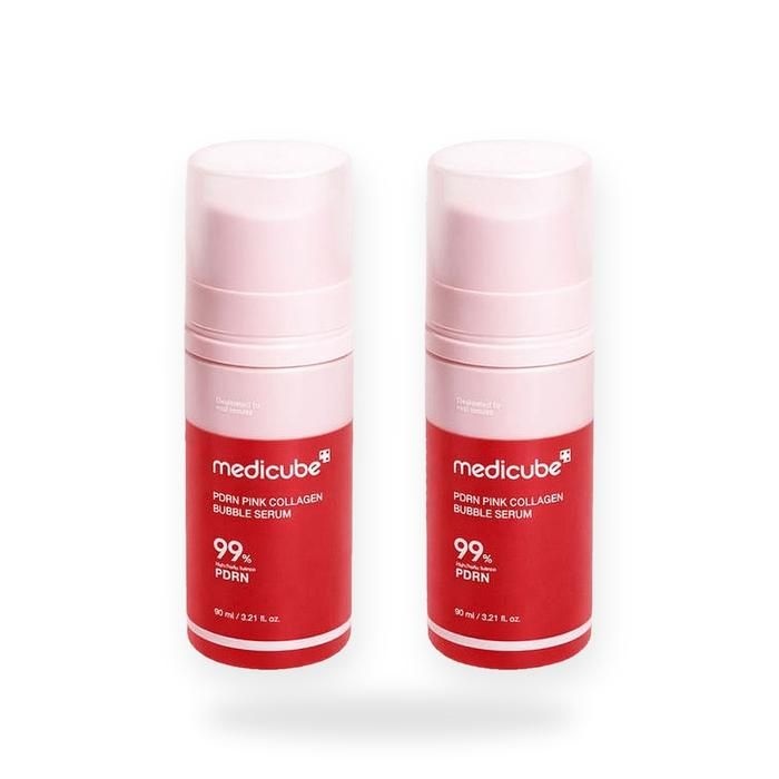 메디큐브 PDRN 핑크 콜라겐 초밀도 저분자 버블 세럼 95ml x 2개(AD)