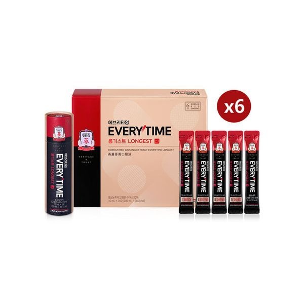 정관장 [하프클럽]홍삼정 에브리타임 롱기스트 10ml x 20포 6박스 (4개월분)