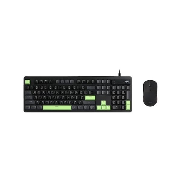 [오늘출발] 지클릭커 오피스프로 OPK515 키보드 무선 마우스 세트 (Poker Green)
