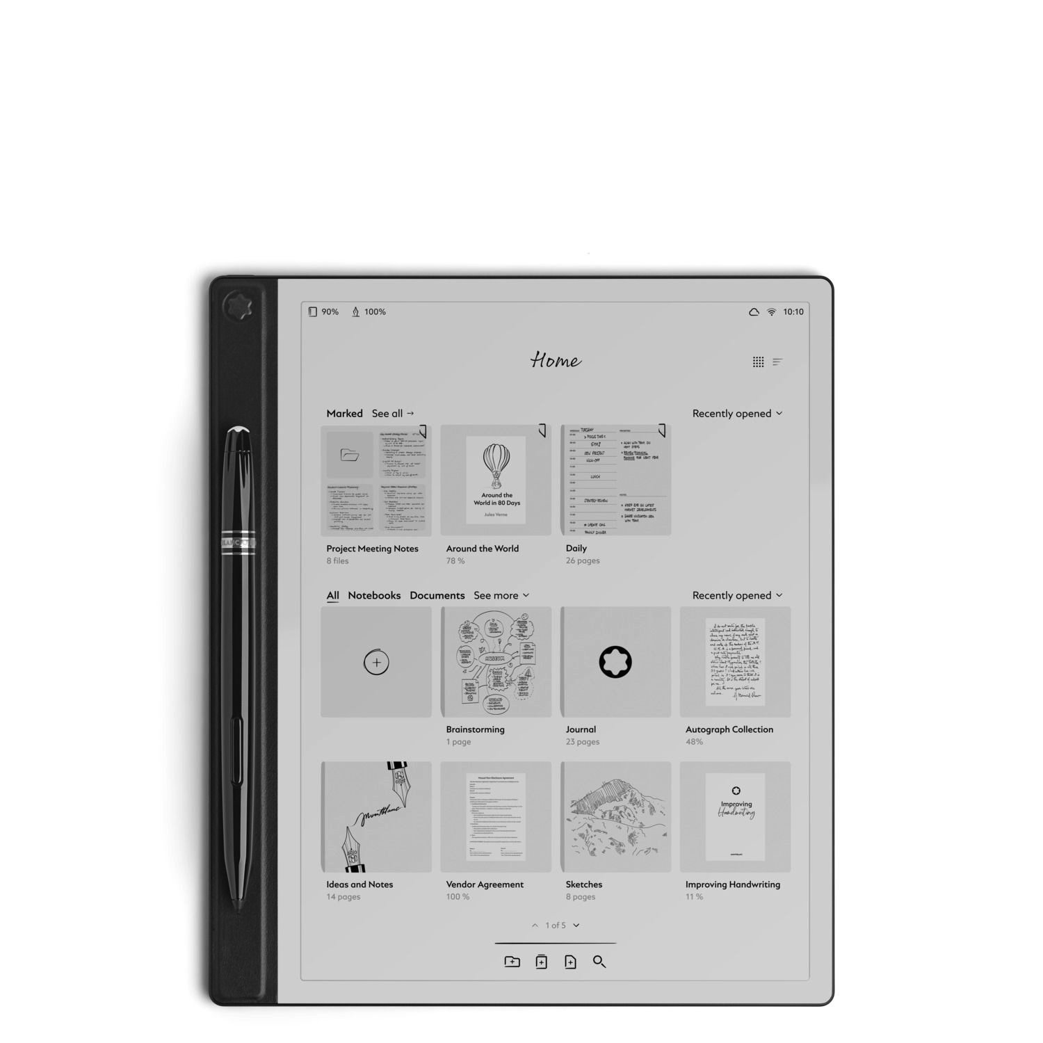 [롯데백화점] 몽블랑 Montblanc 디지털 페이퍼 미스터리 블랙 135010