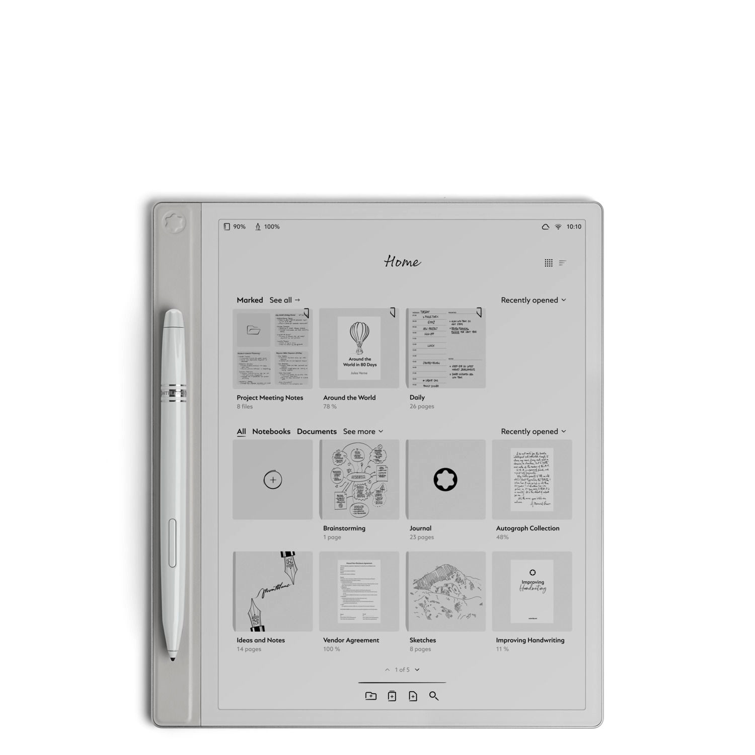 [롯데백화점] 몽블랑 Montblanc 디지털 페이퍼 쿨 그레이 135012