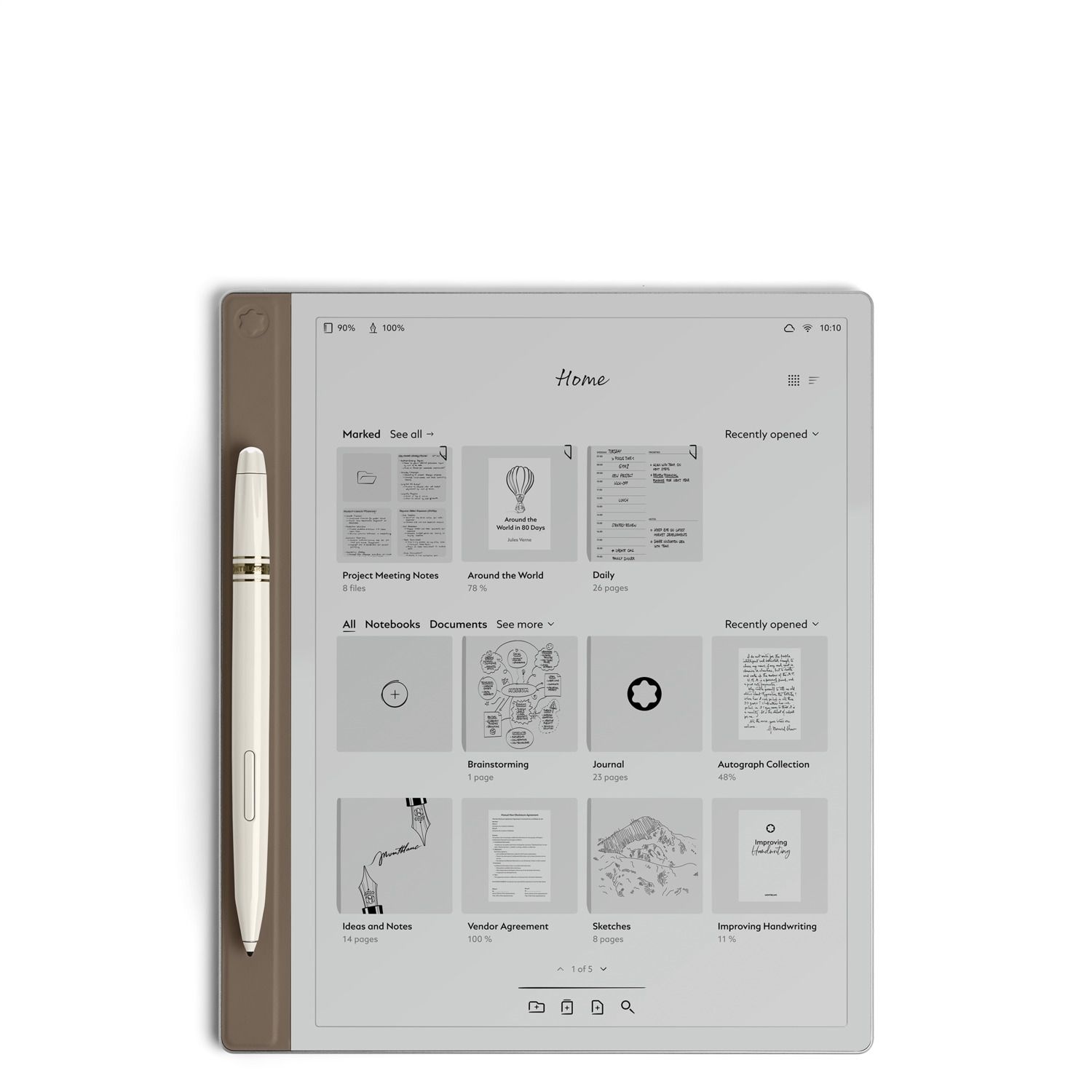 몽블랑 Montblanc 디지털 페이퍼 엘릭서 골드 135011