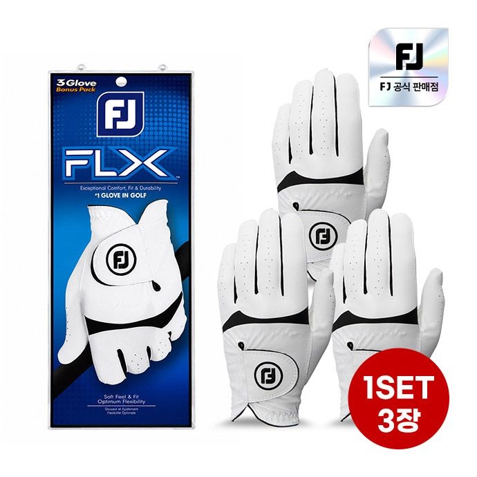 풋조이 [3장 1팩] 풋조이 NEW FLX 뉴 플렉스 여성 합피 골프장갑 66880E