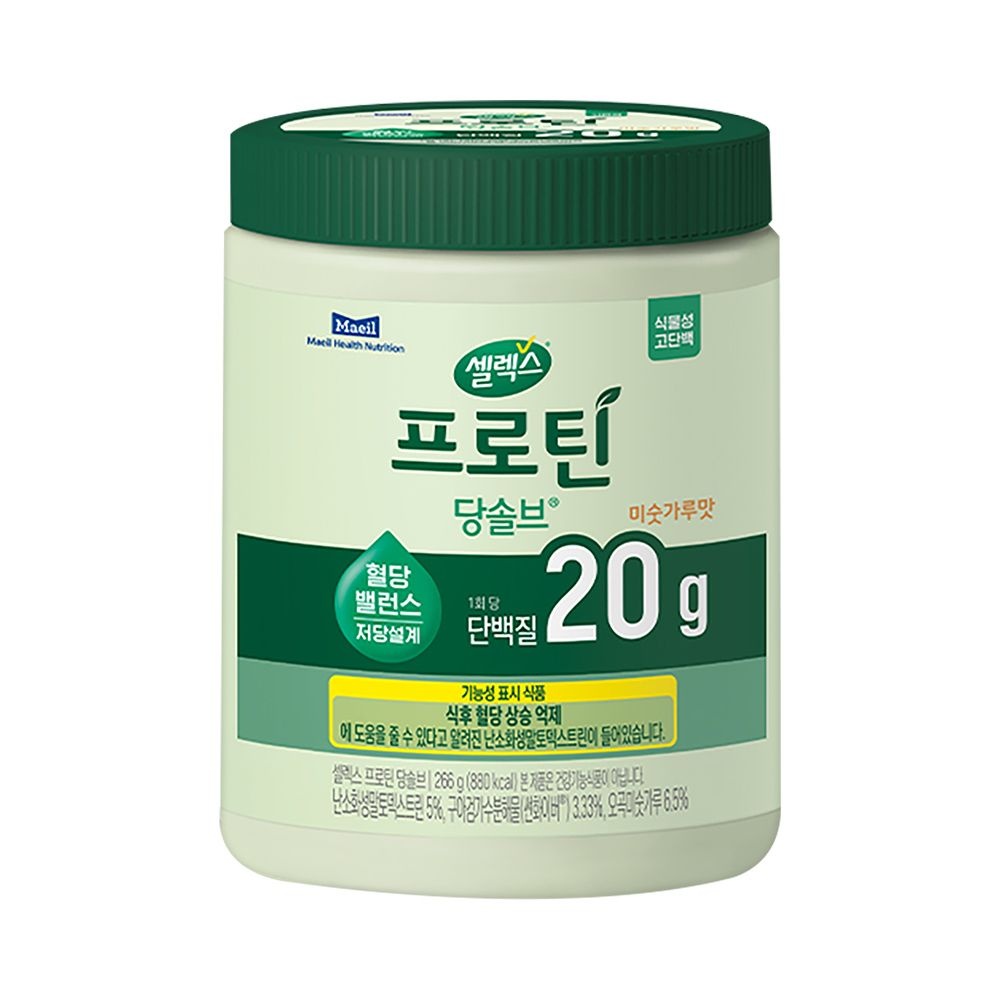 셀렉스 (한정특가) 셀렉스 식물성 프로틴 당솔브 미숫가루맛 266g 1개