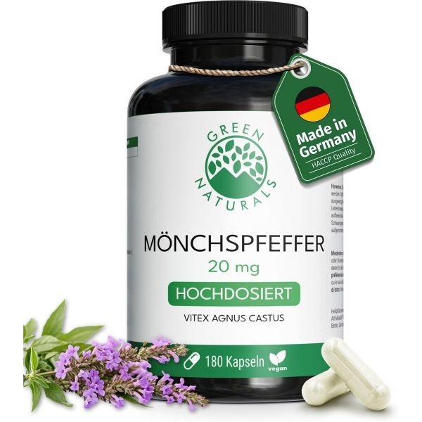 [GREEN NATURALS][해외] 해외배송 비텍스 아그누스 카스투스 독일에서 180 캡슐 20mg 100% 비건 첨가제