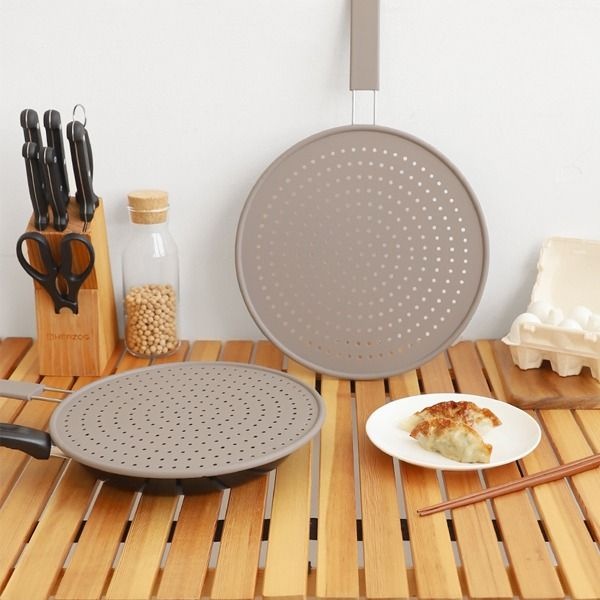 히키스 음식 조리 기름튐방지 프라이팬 실리콘커버 덮개 28cm